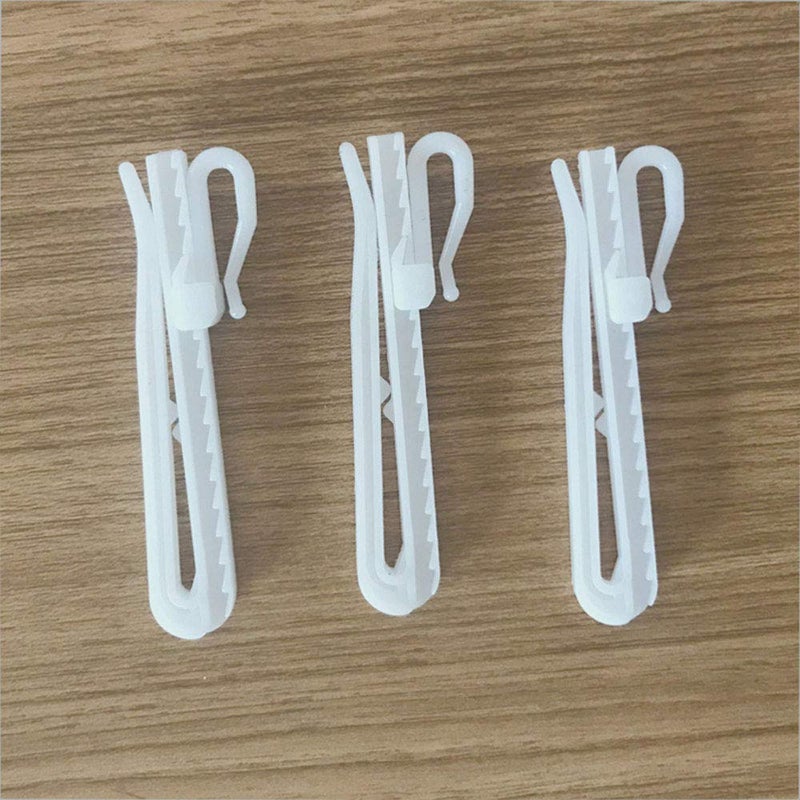 Ailejia 30 Pcs Plastic Adjustable Pinch Pleat Hook Depth Pinch Pleat Locking Curtain Tape Hook Curtain Hooks for Door Curtain and Shower Curtain (85mm.30pcs) - Image 1